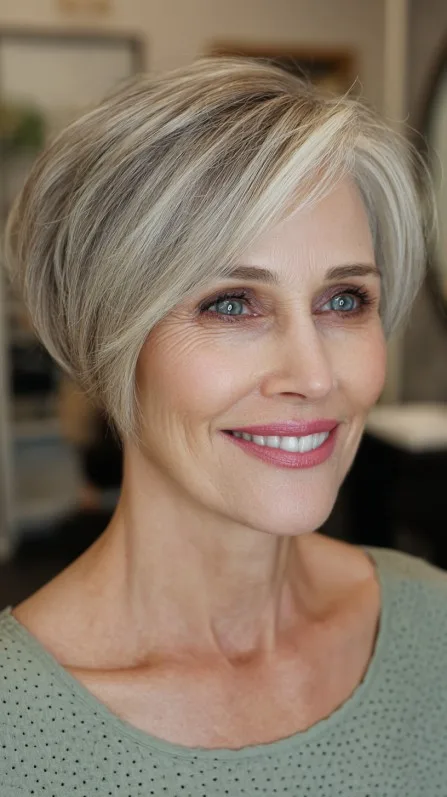 Elegant Silver Pixie Bob with Subtle Highlights