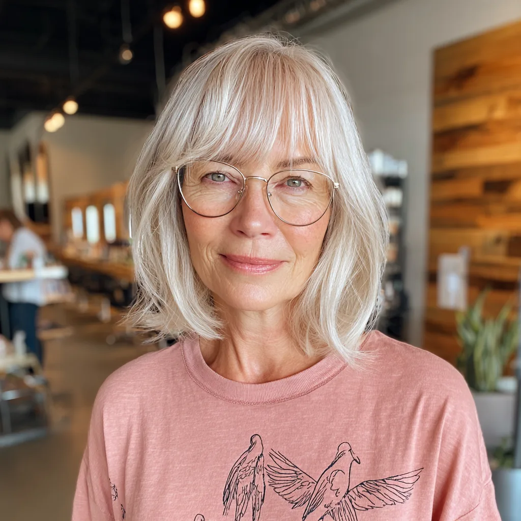 Elegant Soft Long Choppy Bob with Subtle Layers