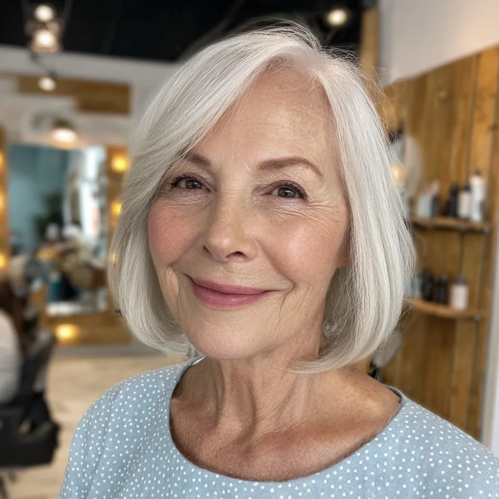 Elegant Softly Layered Blunt Bob