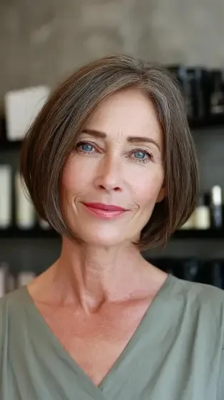 Elegant Softly Rounded Bob with Subtle Layers