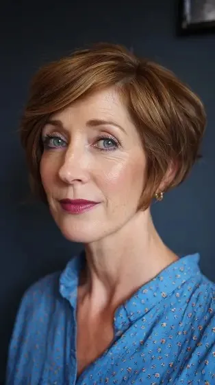 Elegant Textured Short Bob with Subtle Layers