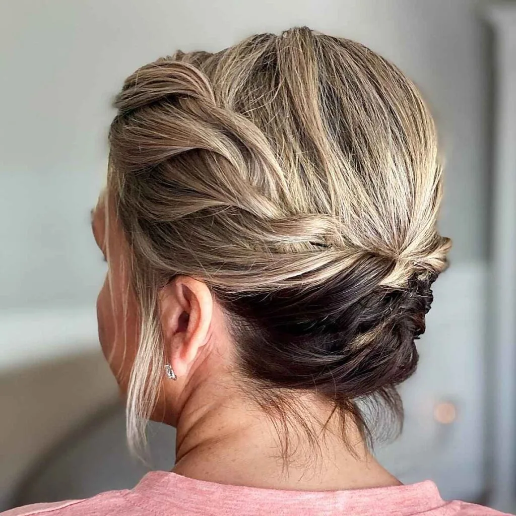 Fresh and Youthful Updo on Medium Hair