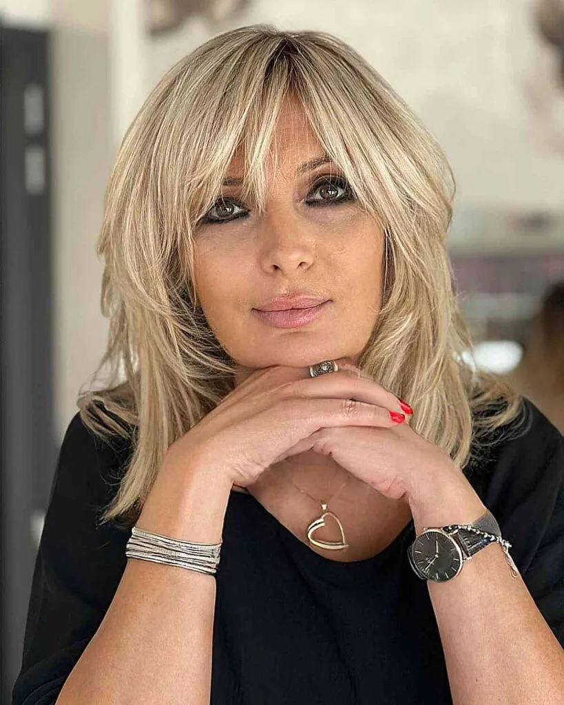 Gentle Barbie Blonde Mid-Length Cut for Women Above 40