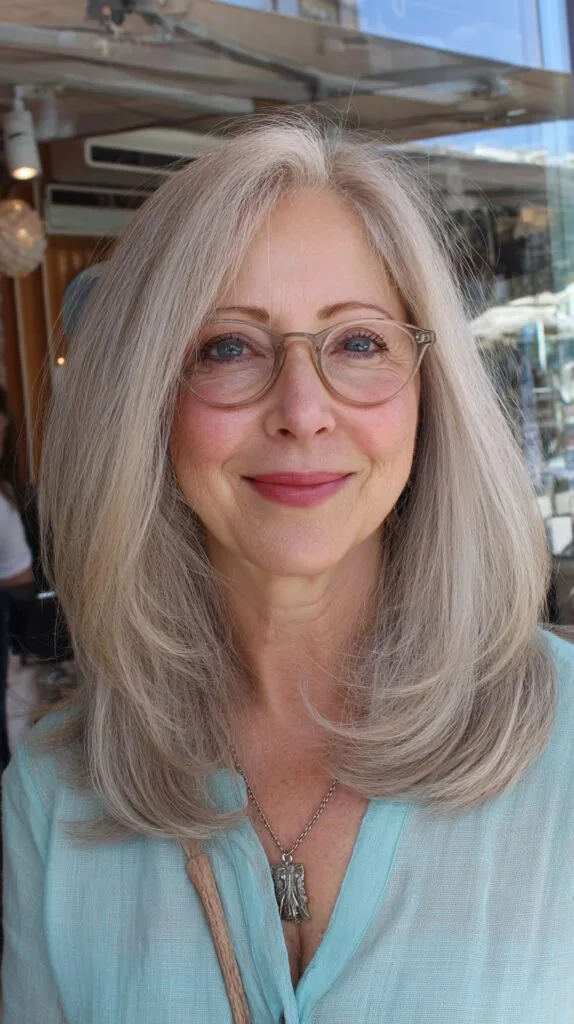 Graceful Silver Layered Flow for Women Over 60