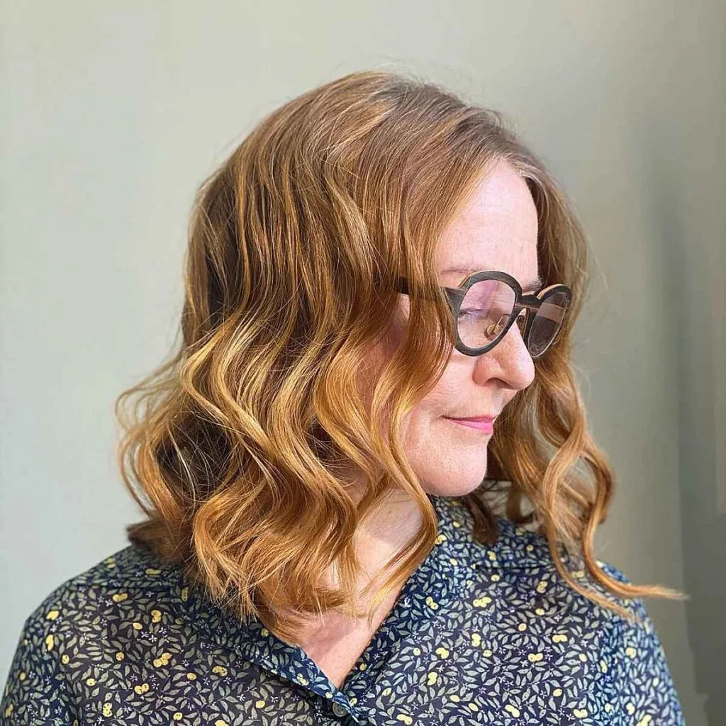 Medium-Length Long Bob for Women Over 40