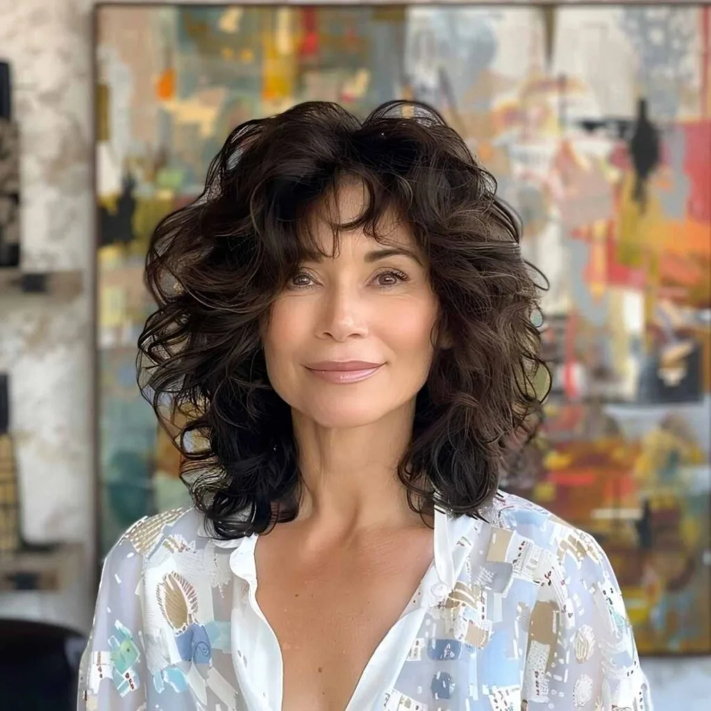 Medium-Length Perm for Women Over 40