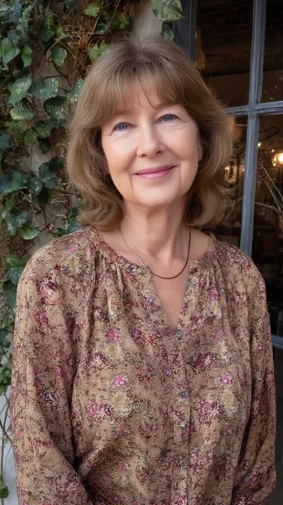 Mid-Length Feathered Cut with Wispy Curtain Fringe