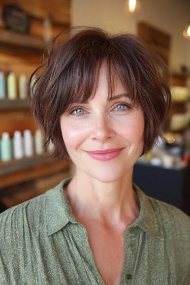 Modern Choppy Bob with Face-Framing Layers