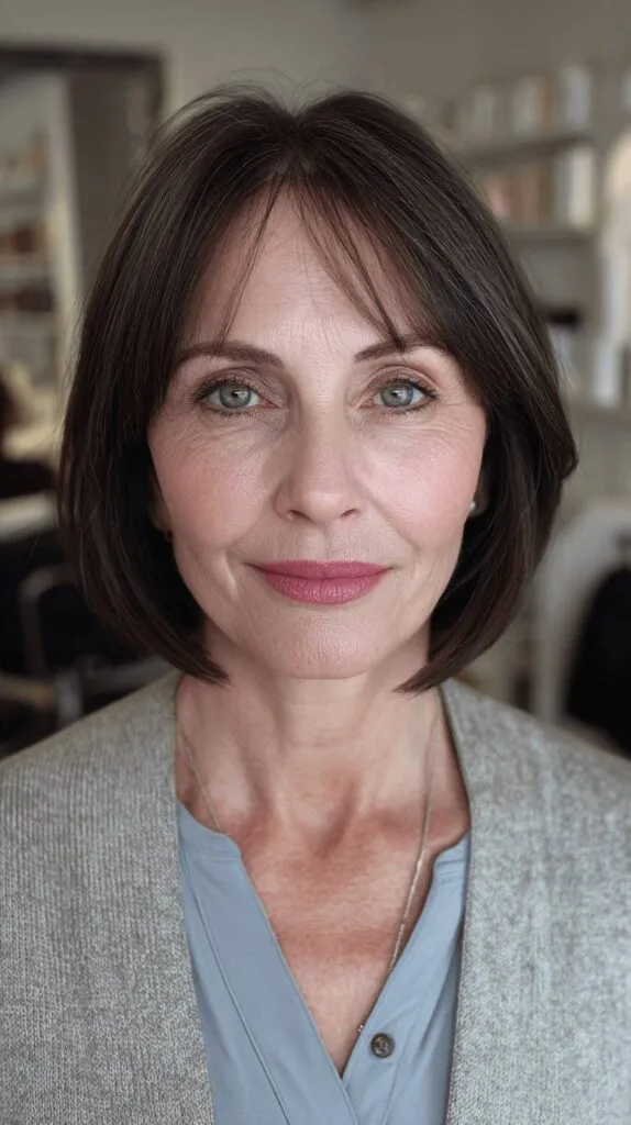 Modern Curved Bob with Soft Bangs