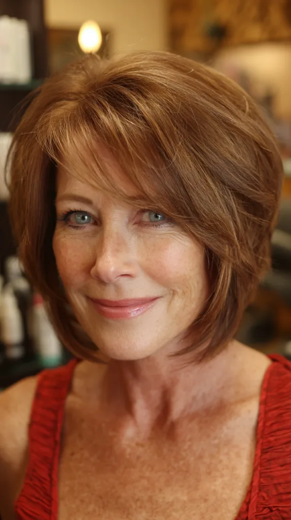 Modern Flipped Shag Bob with Subtle Layers