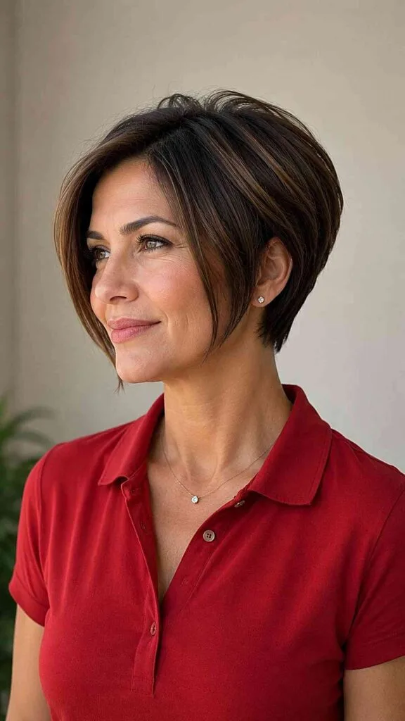 Modern Graduated Pixie Bob for Women Over 40
