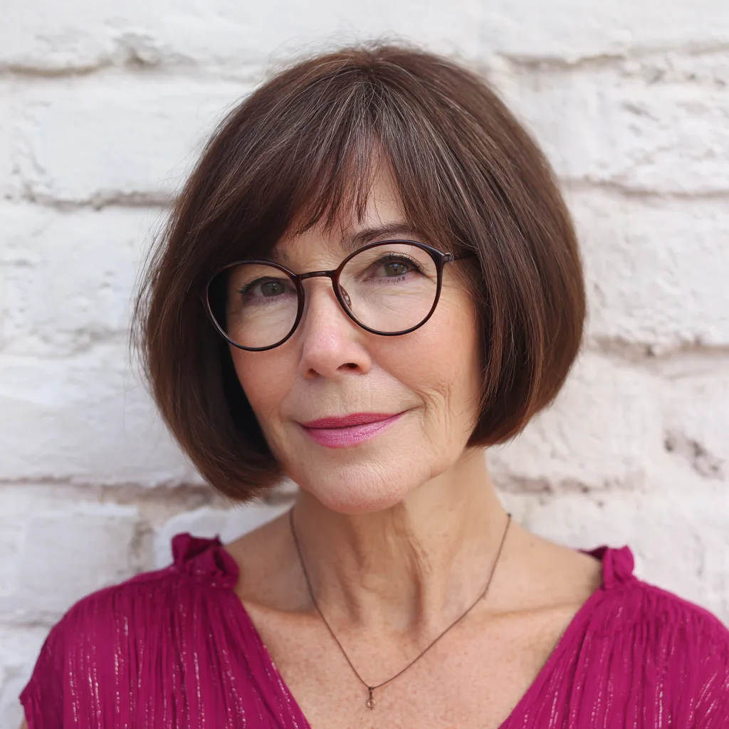 Modern Rounded Bob with Subtle Highlights