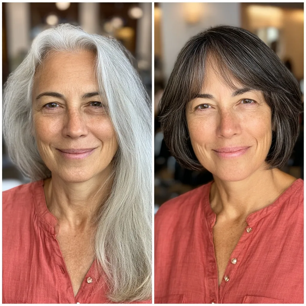 Modern Textured Bob with Curtain Bangs