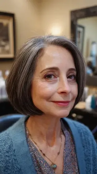 Modern Textured Bob with Subtle Highlights