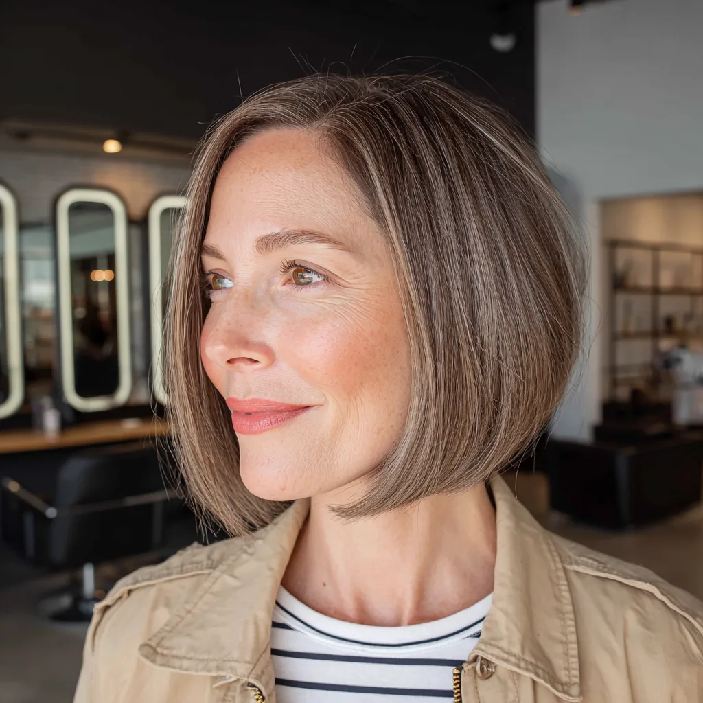 Modern Textured Bob with Subtle Highlights