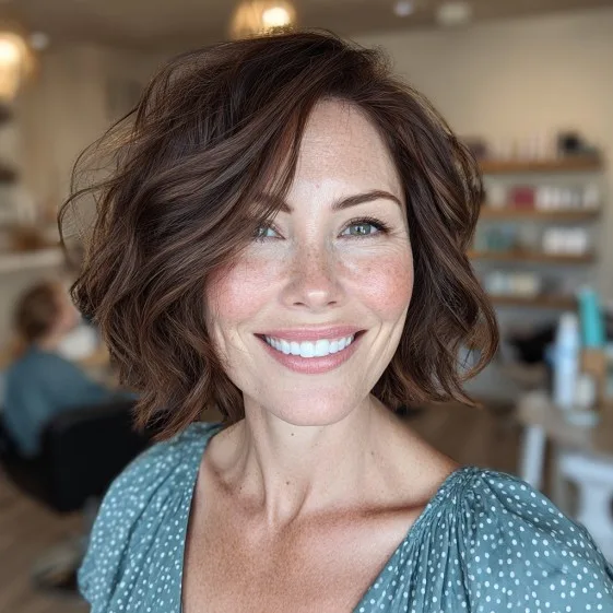 Modern Textured Bob with Subtle Volume