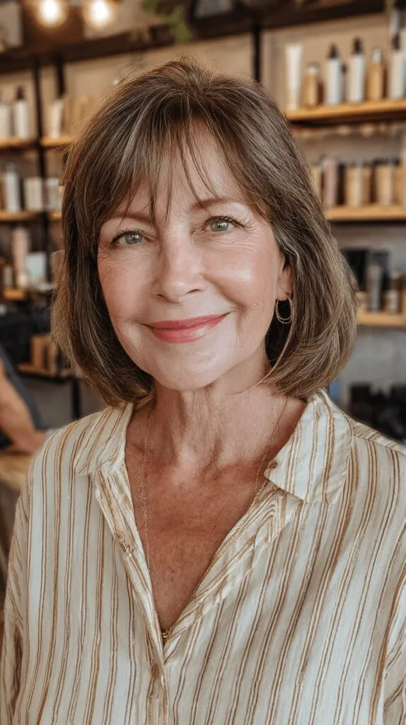 Modern Textured Bob with Subtle Wispy Bangs