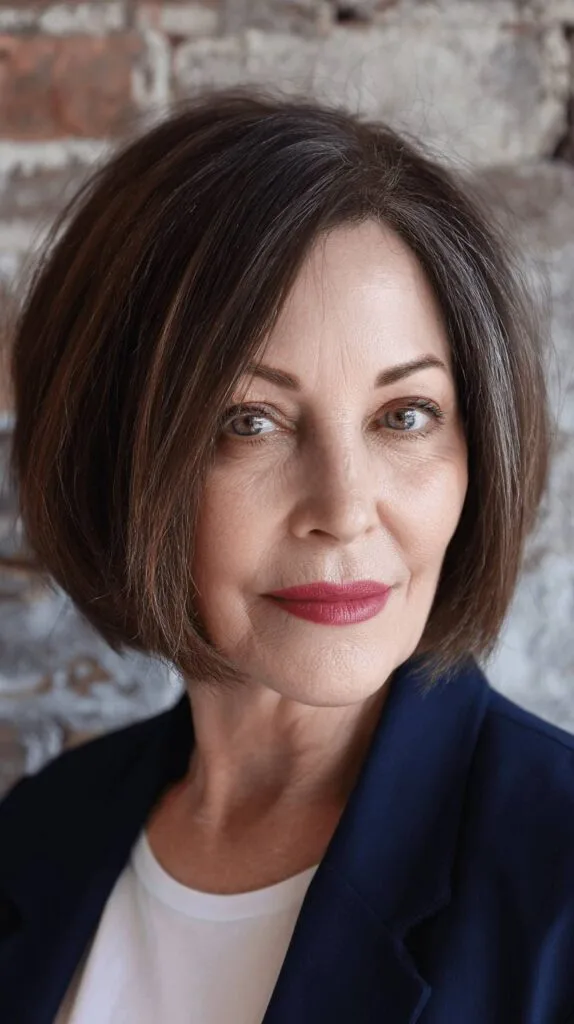 Modern Textured Curved Bob with Subtle Layers