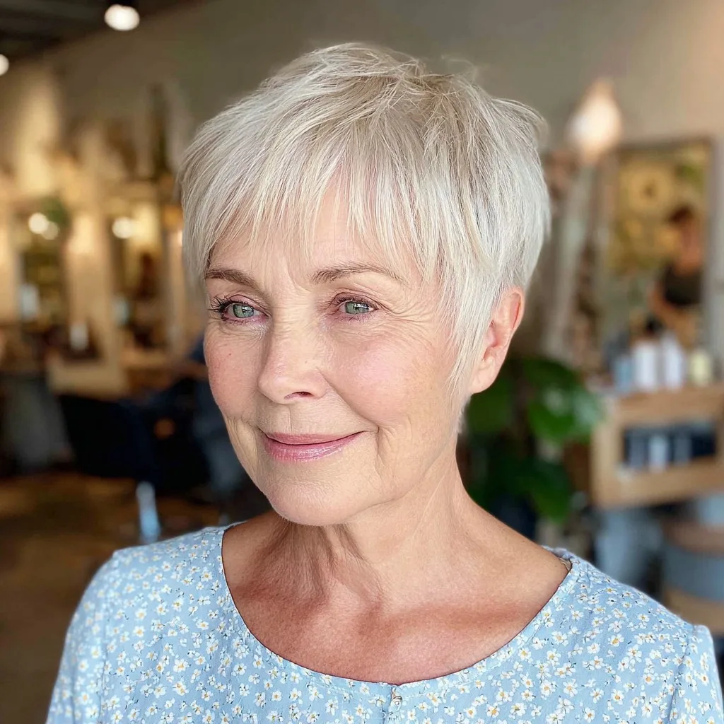 Modern Textured Pixie Cut with Feathered Layers
