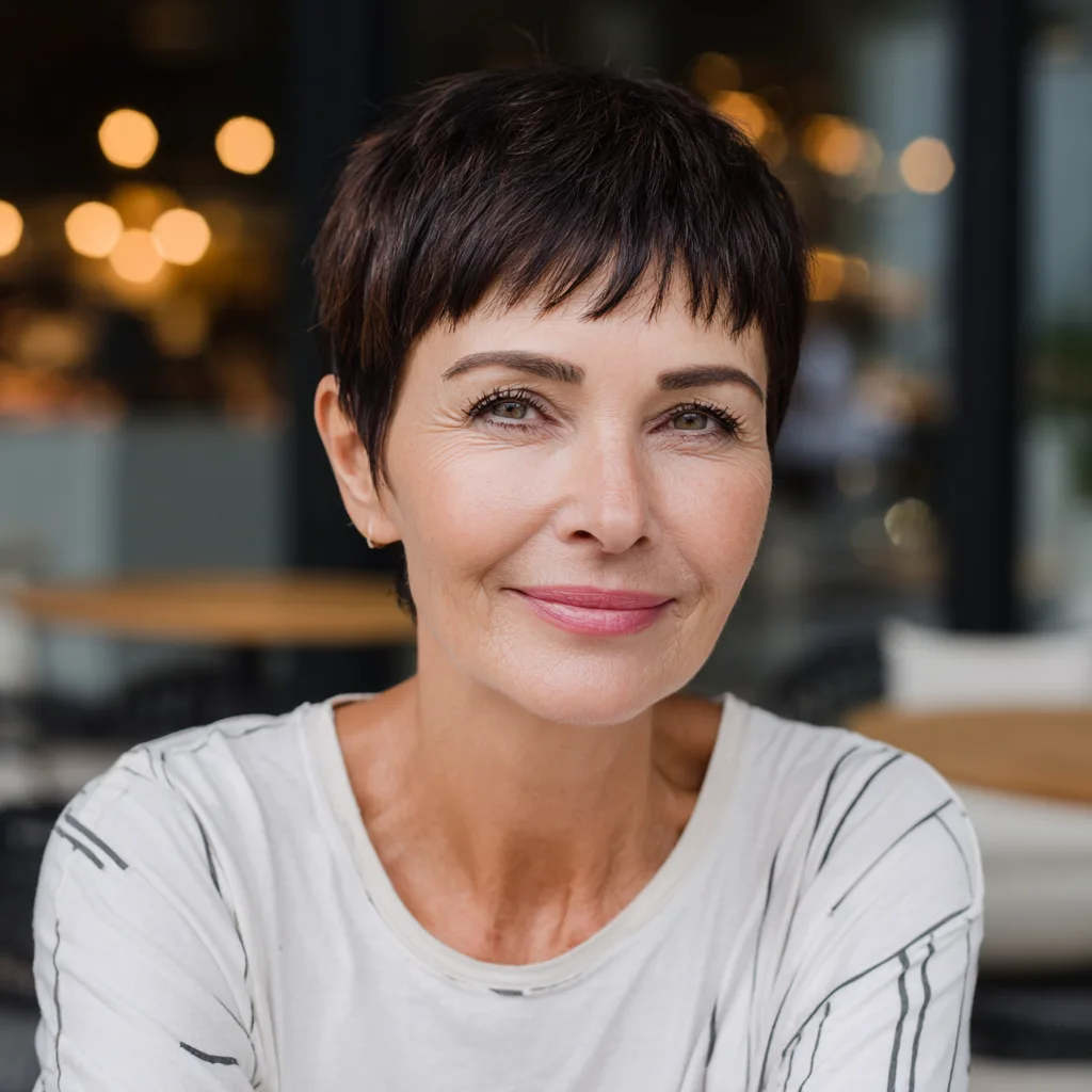 Modern Textured Pixie Cut with Subtle Highlights