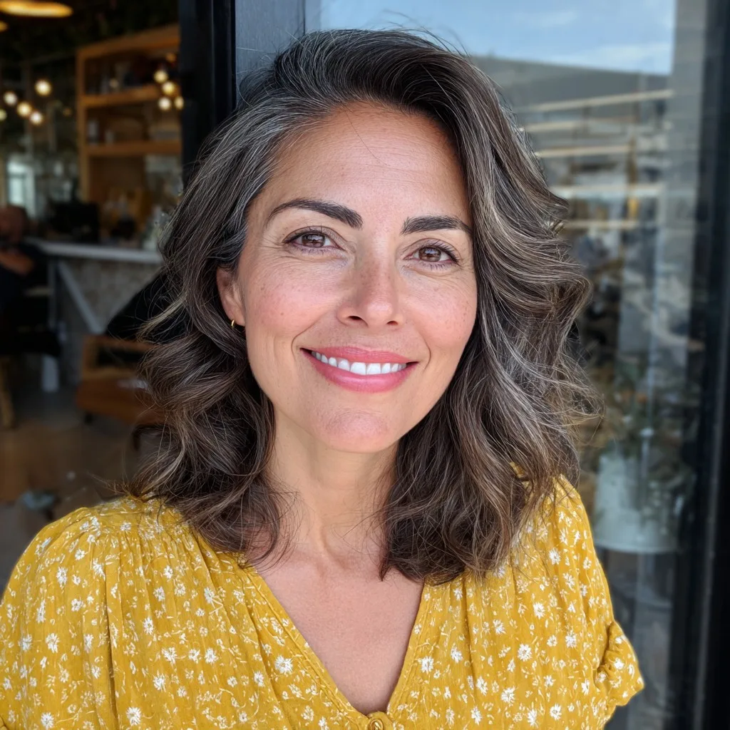 Modern Textured Waves with Subtle Highlights