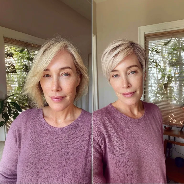 Modern Undercut Pixie with Subtle Highlights