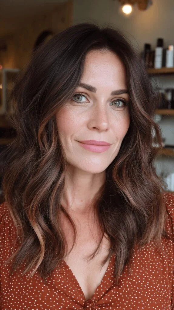 Modern Wavy Cut with Subtle Highlights
