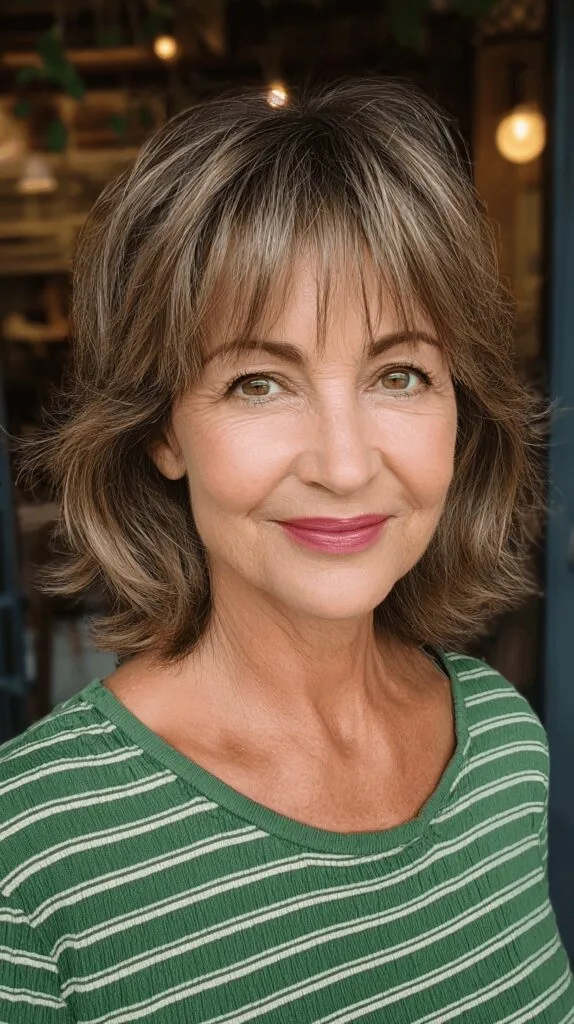 Modern Wispy Bangs with Soft Layered Cut