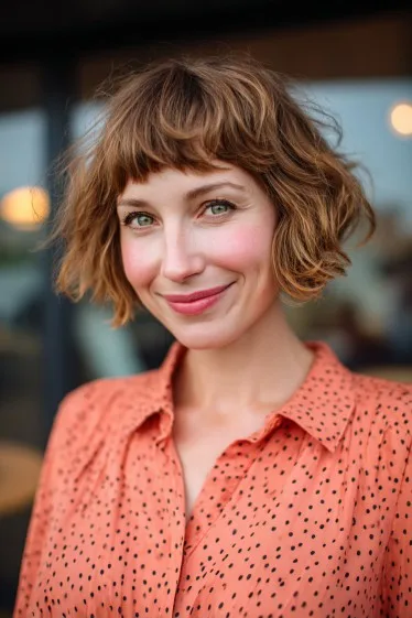 Playful Curly Baby Bob with Soft Layers