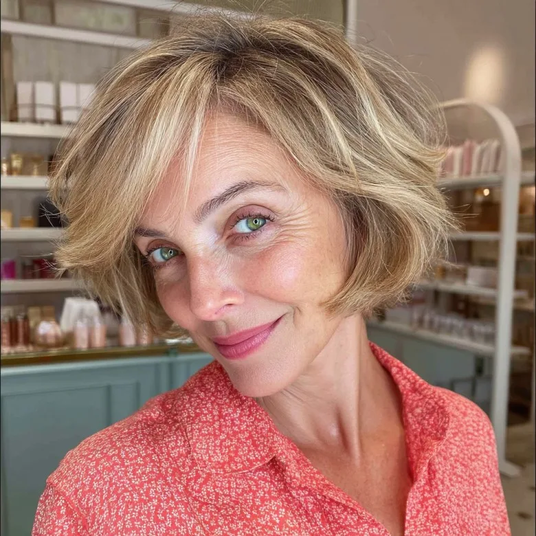 Playful Textured Bob with Subtle Layers