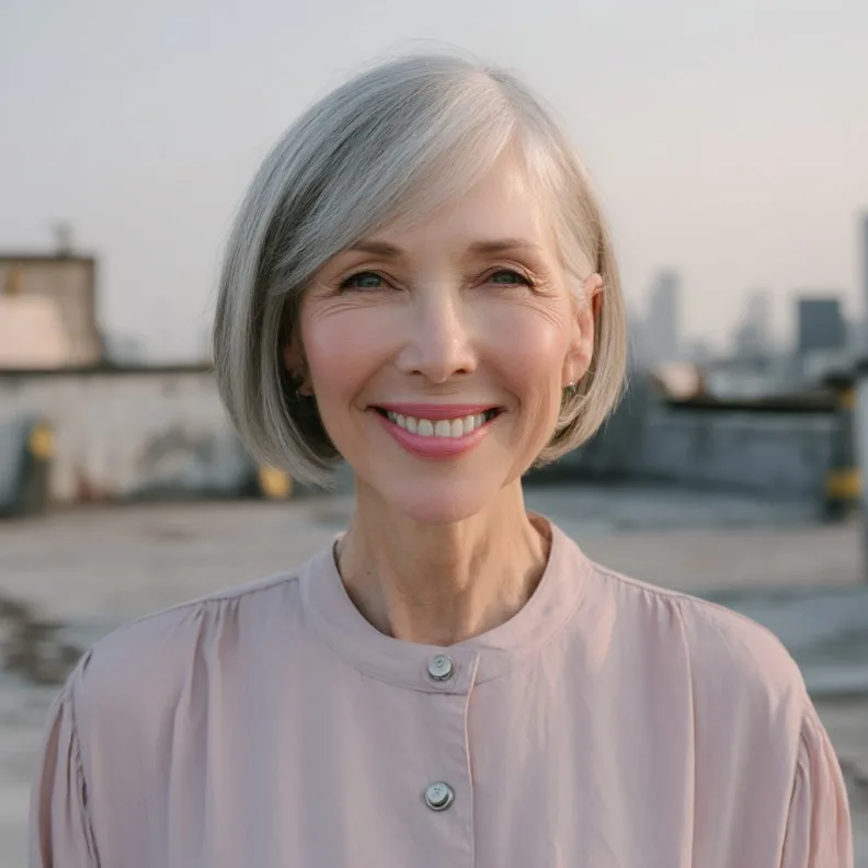 Polished Classic Bob with Subtle Side Part