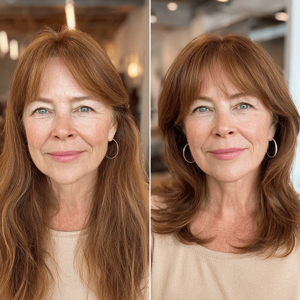 Radiant Layered Cut with Soft Wispy Bangs
