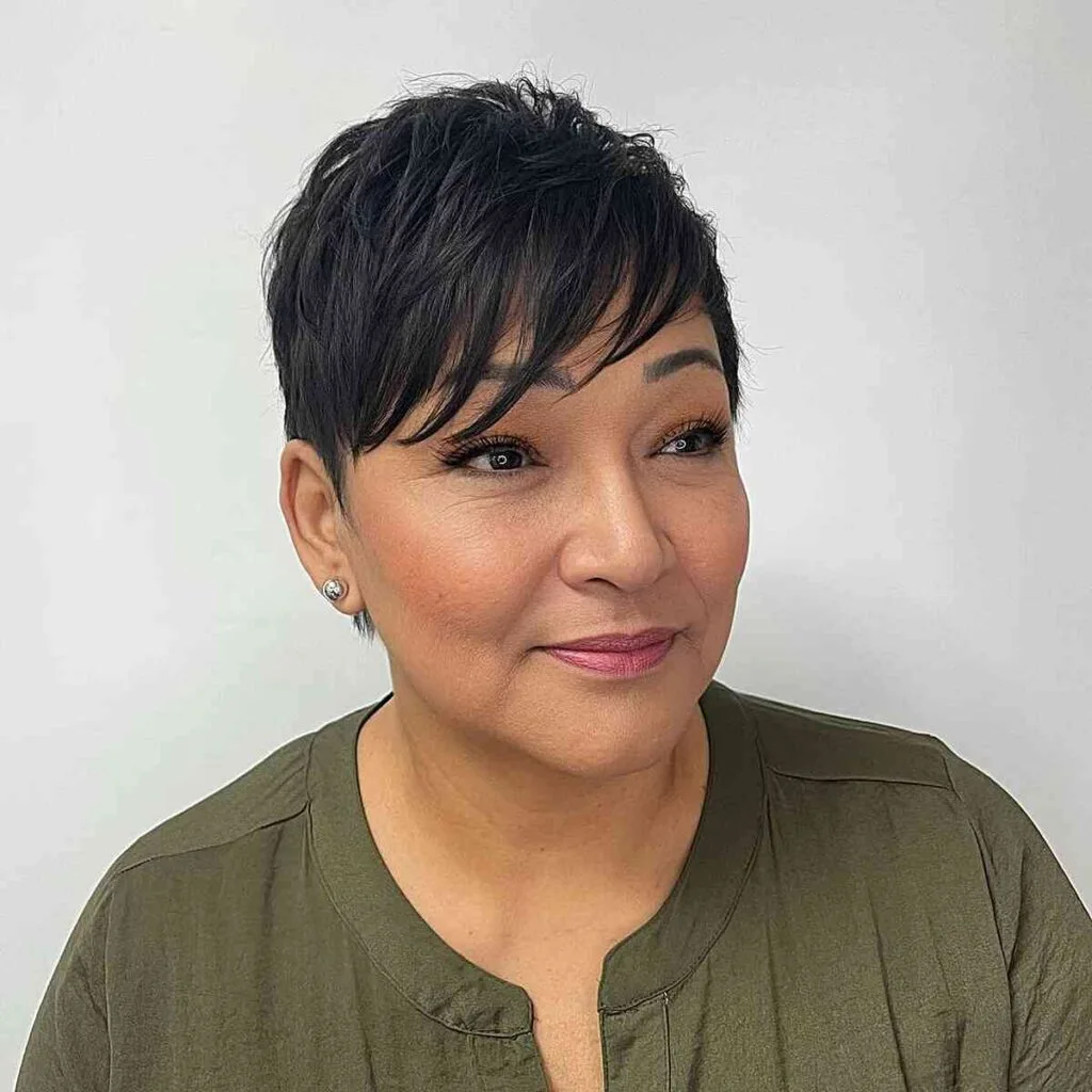 Short Cute Pixie for Thin-Haired Women Over 50