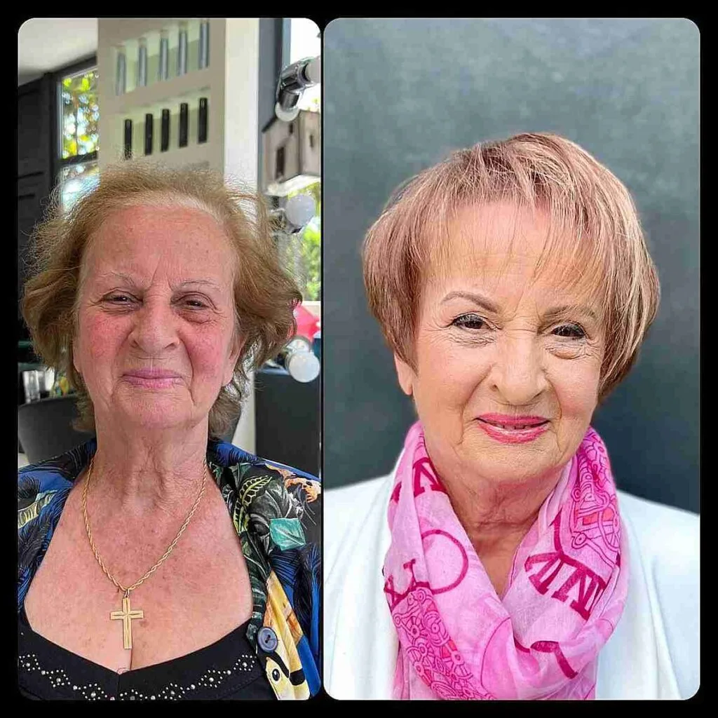 Short Haircut with Wispy Bangs for 70-Yer-Olds with Fine Hair