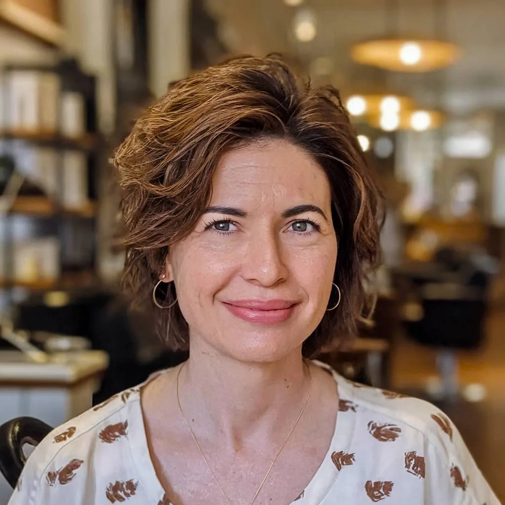 Short shag haircut for fine hair with textured layers and soft volume
