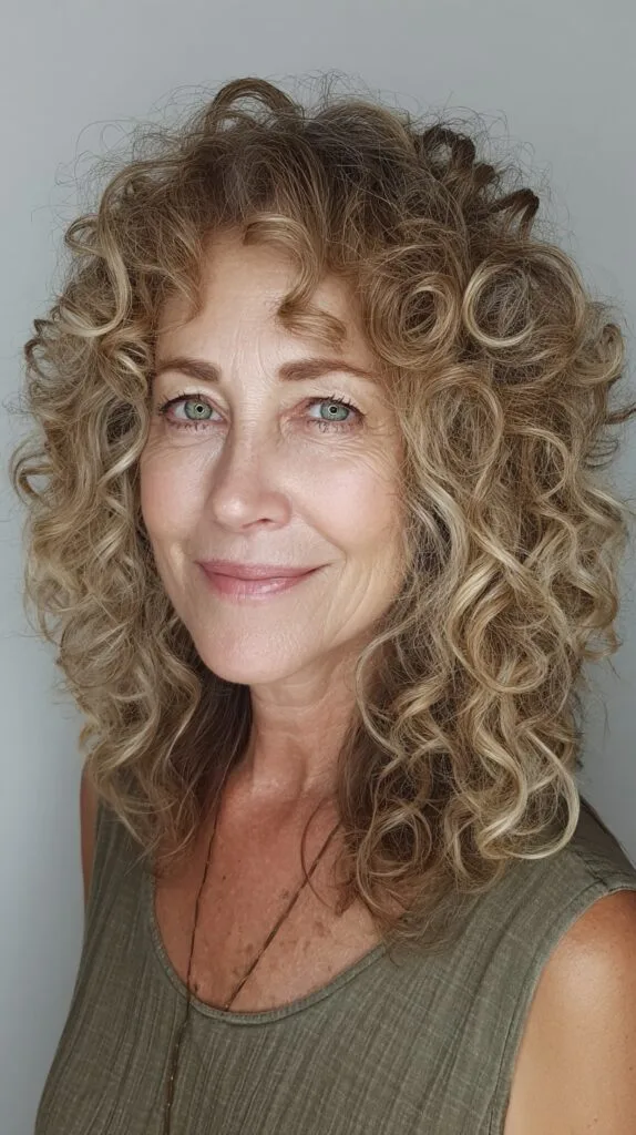 Shoulder-Length Spiral Layers with Root Melt and Face-Framing Curls