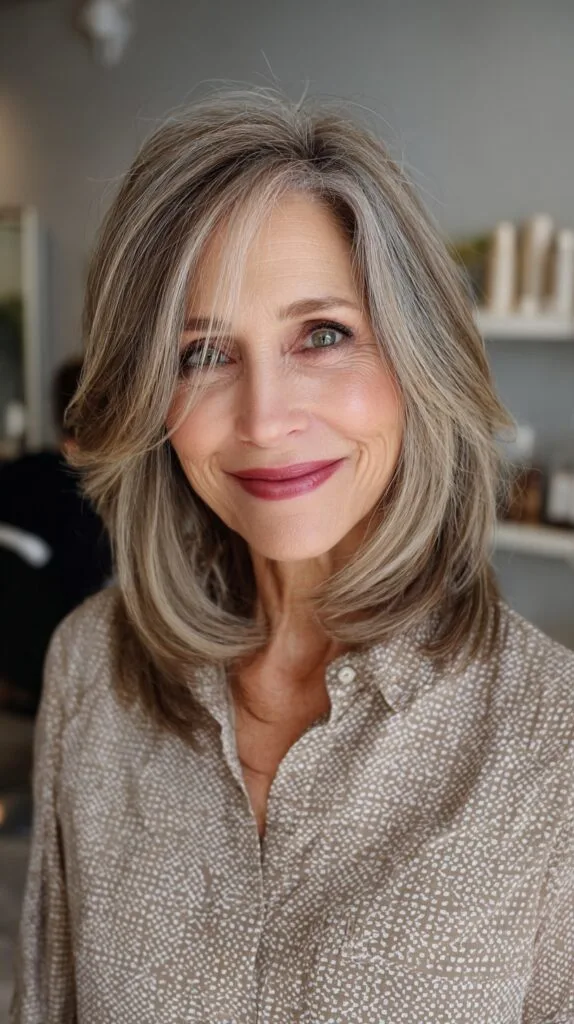 Silvery Sleek Layers with Soft Gradation