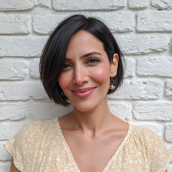 Sleek Asymmetrical Bob with Subtle Volume