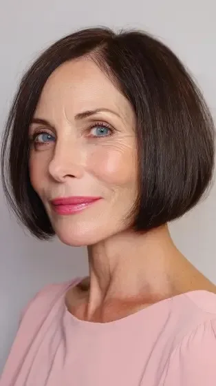 Sleek Classic Bob with Subtle Side Sweep