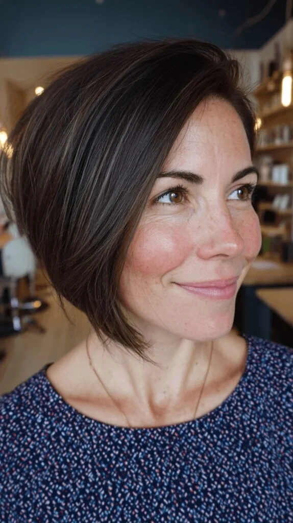 Sleek Inverted Bob with Subtle Layers