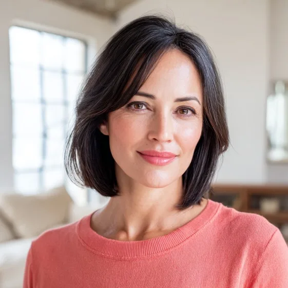 Sleek Mid-Length Bob with Soft Face-Framing Layers