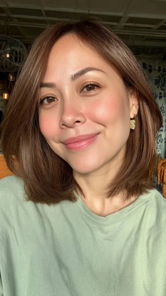 Sleek Mid-Length Cut with Soft Textured Ends