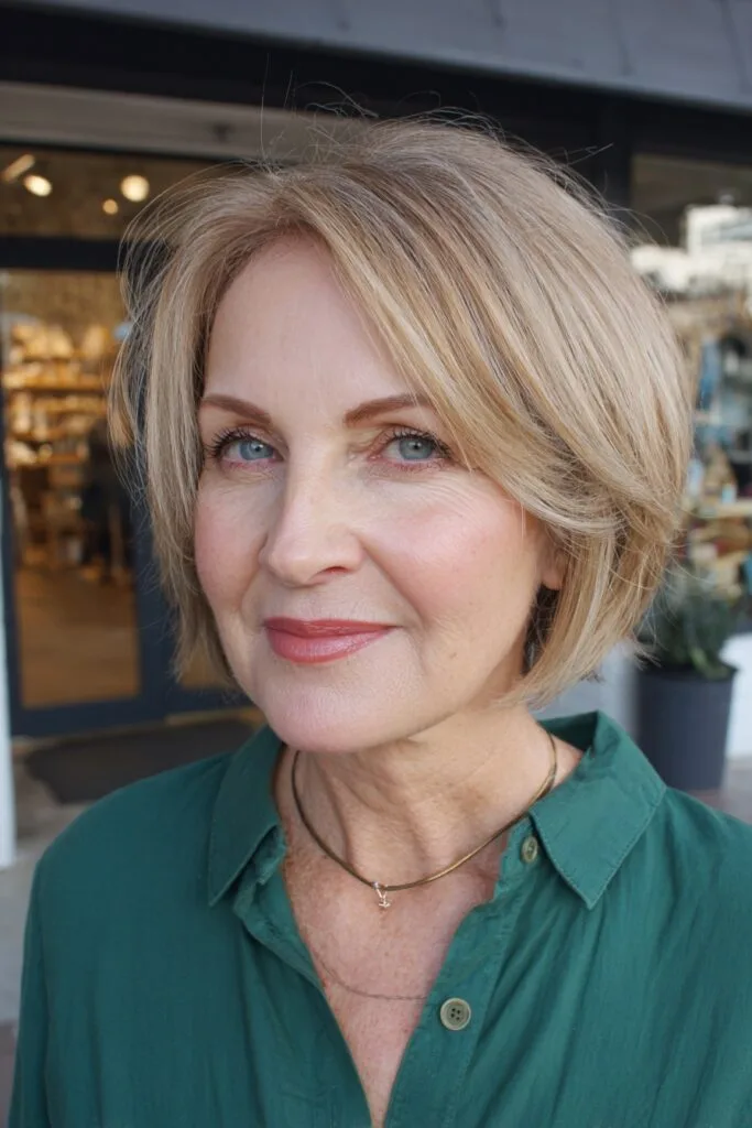 Soft Blended Bob with Subtle Highlights