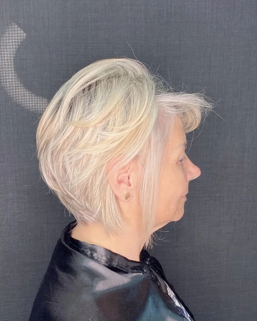 Soft blonde for thinning hair