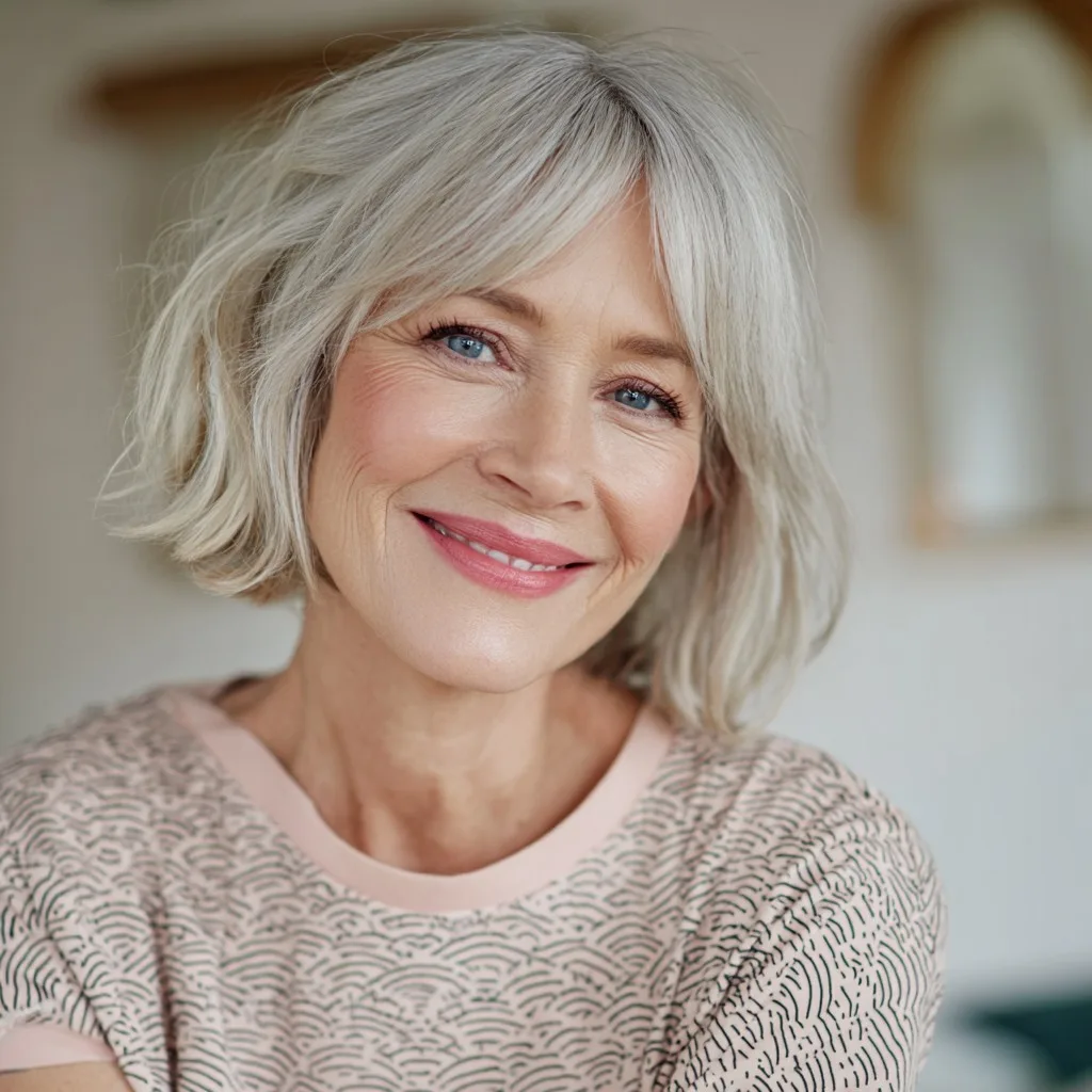 Soft Blunt Bob with Subtle Textured Ends