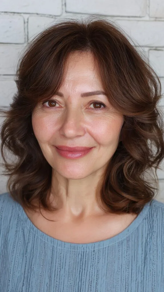 Soft Caramel Waves with Face-Framing Layers