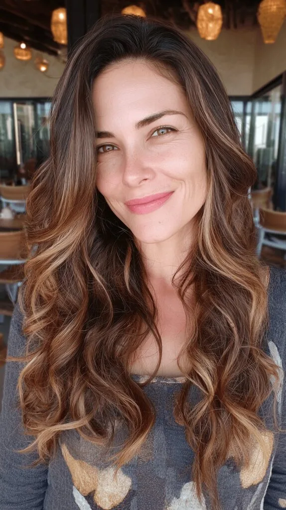 Soft Cascading Waves with Subtle Balayage