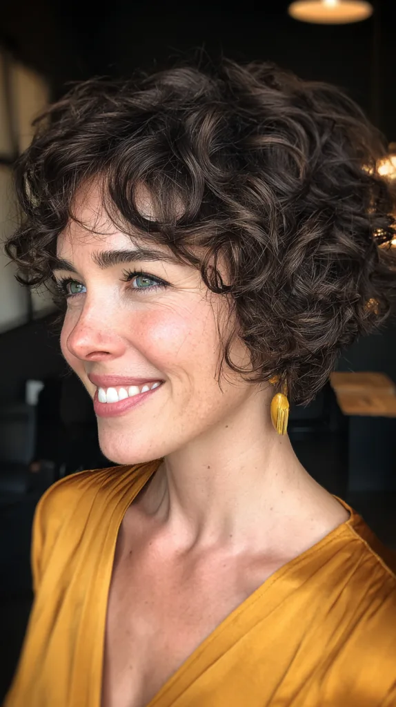 Soft Curly Pixie with Defined Ends