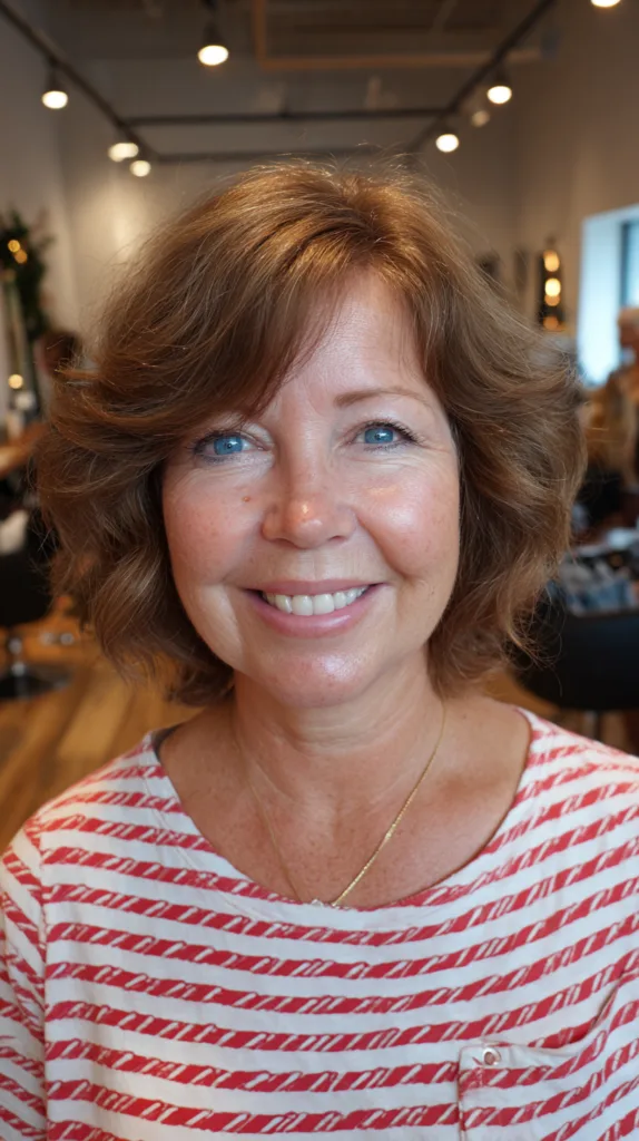Soft Curly Shag Bob for Timeless Charm