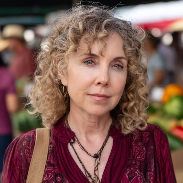 Soft Curly Shoulder-Length Cut